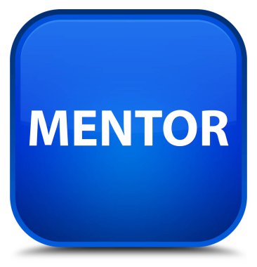 Akıl hocası özel mavi kare düğme