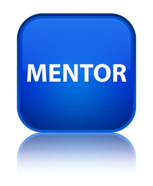 Akıl hocası özel mavi kare düğme