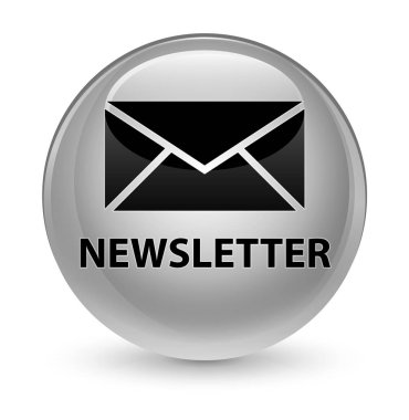 Bülten camsı beyaz yuvarlak düğmesi