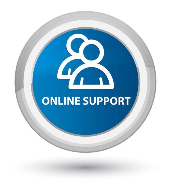 Çevrimiçi destek (grup simgesi) Başbakan düğmenin mavi