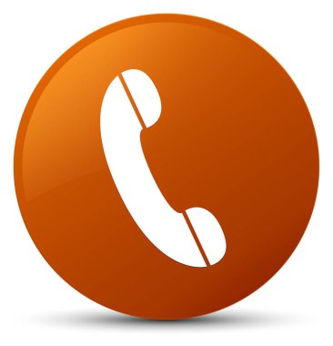 Telefon simgesini kahverengi yuvarlak düğmesi