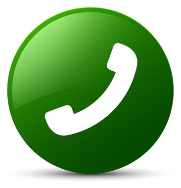 Telefon simgesi yeşil yuvarlak düğmesi