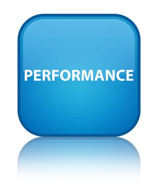 Performans özel camgöbeği mavi kare düğme