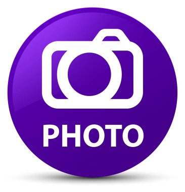 Fotoğraf (kamera simgesi) mor yuvarlak düğmesi