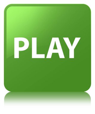 Oyun yumuşak yeşil kare düğme