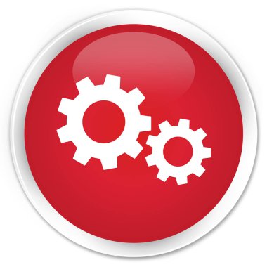 İşlem simgesi sigorta primi kırmızı yuvarlak düğmesi