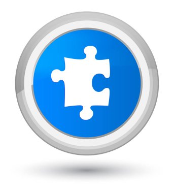 Simge baş mavi düğme mavi bulmaca