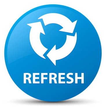 Yenile camgöbeği mavi yuvarlak düğmesi