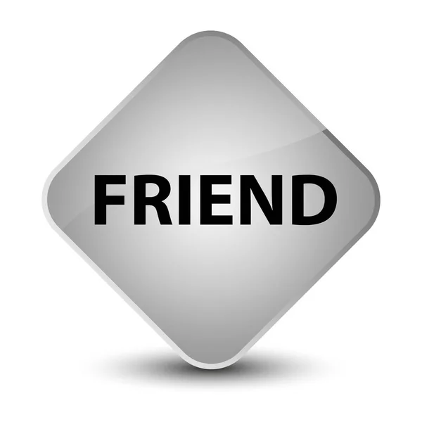 Friend elegant white diamond button — Stock Photo, Image