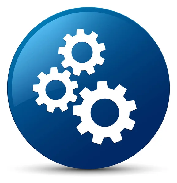 Zařízení ikonu modré kulaté tlačítko — Stock fotografie
