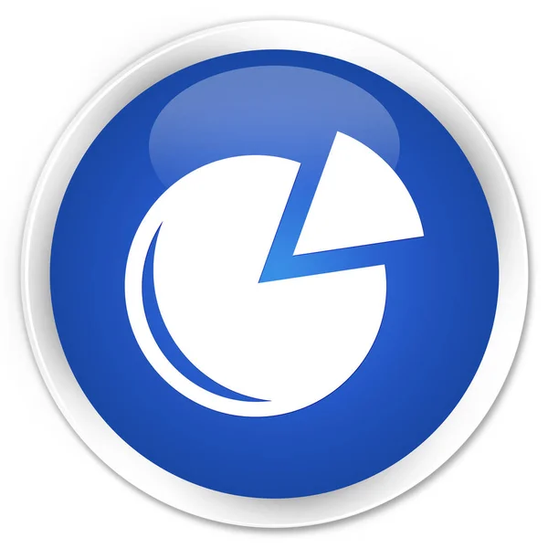 Graf ikony premium modré kulaté tlačítko — Stock fotografie