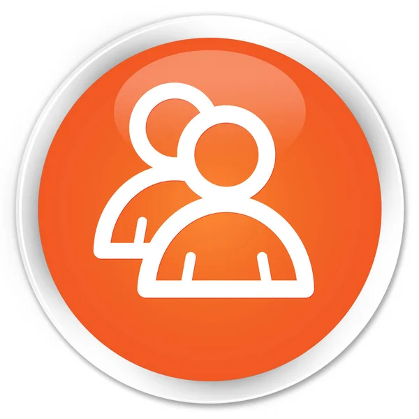 Grupo icono premium naranja botón redondo — Foto de Stock