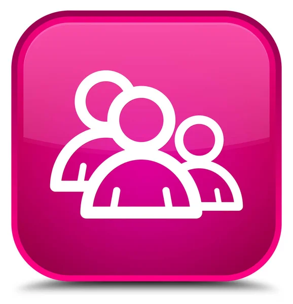 Grupo ícone especial rosa botão quadrado — Fotografia de Stock