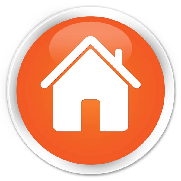 ホーム アイコン プレミアム オレンジ丸ボタン — ストック写真