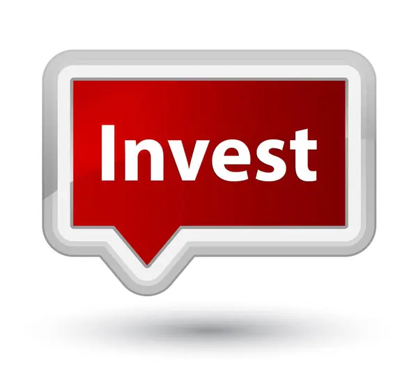 Investieren Prime roten Banner-Knopf — Stockfoto