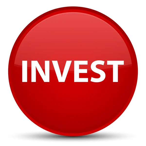 Investire speciale pulsante rotondo rosso — Foto Stock