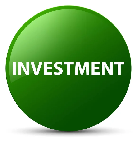 Tasto rotondo verde investimento — Foto Stock