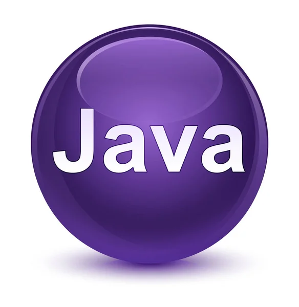 Java ガラス紫色の丸いボタン — ストック写真