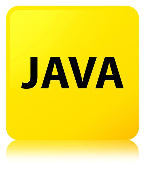 Java yellow square button — Stock Photo, Image
