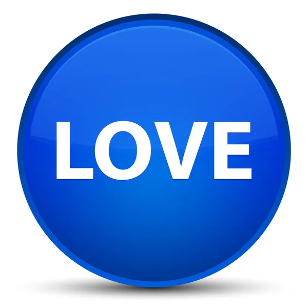 Amour bouton rond bleu spécial — Photo
