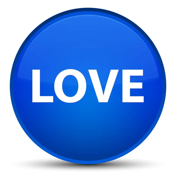 Love special blue round button — Stock Photo, Image