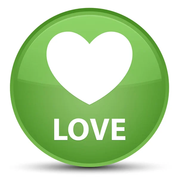 Amour bouton rond vert doux spécial — Photo