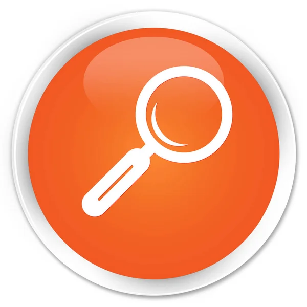 Vergrootglas pictogram premium oranje ronde knop — Stockfoto