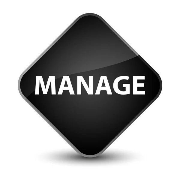 Manage elegant black diamond button — Stock Photo, Image