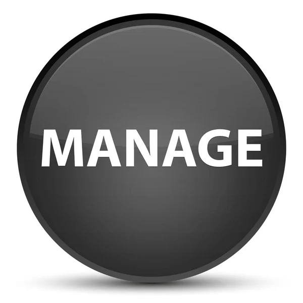 Manage special black round button — Stock Photo, Image