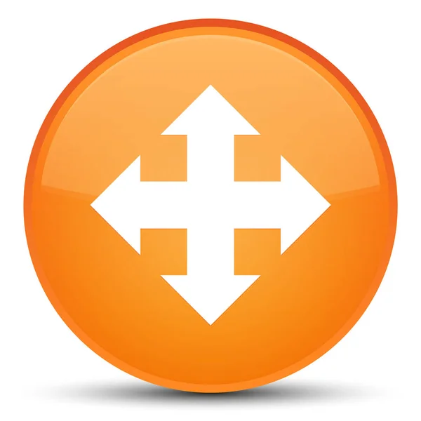 Mover icono especial naranja botón redondo — Foto de Stock