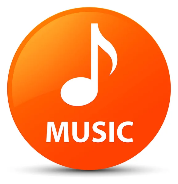 Hudba oranžové kulaté tlačítko — Stock fotografie