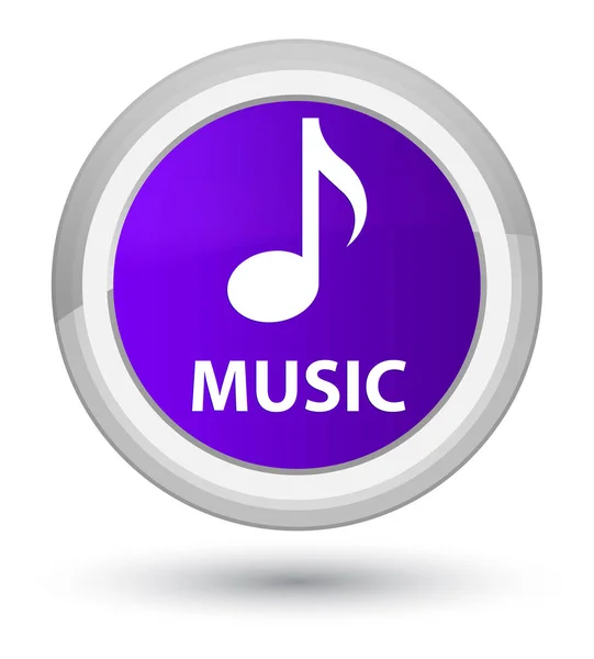 Muzyka prime fioletowy okrągły przycisk — Zdjęcie stockowe