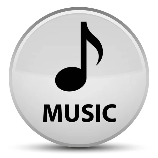 Musica speciale pulsante rotondo bianco — Foto Stock