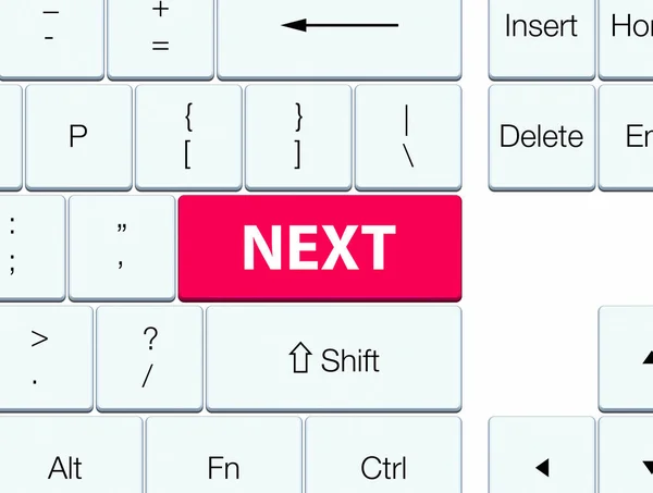 Knappen för nästa rosa tangentbord — Stockfoto