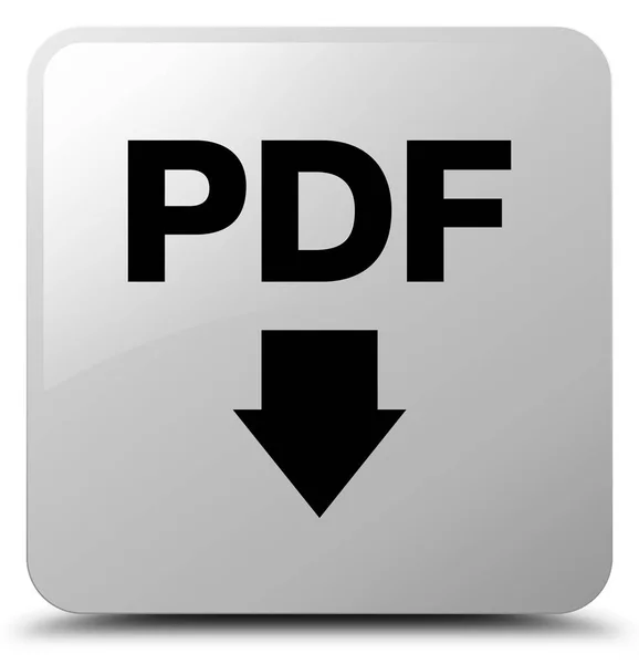 Vierkante knoop van het pictogram wit van PDF-download — Stockfoto