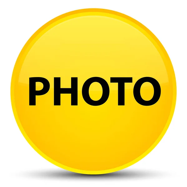 Photo special yellow round button — Stock Photo, Image