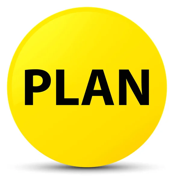 Plán žluté kulaté tlačítko — Stock fotografie