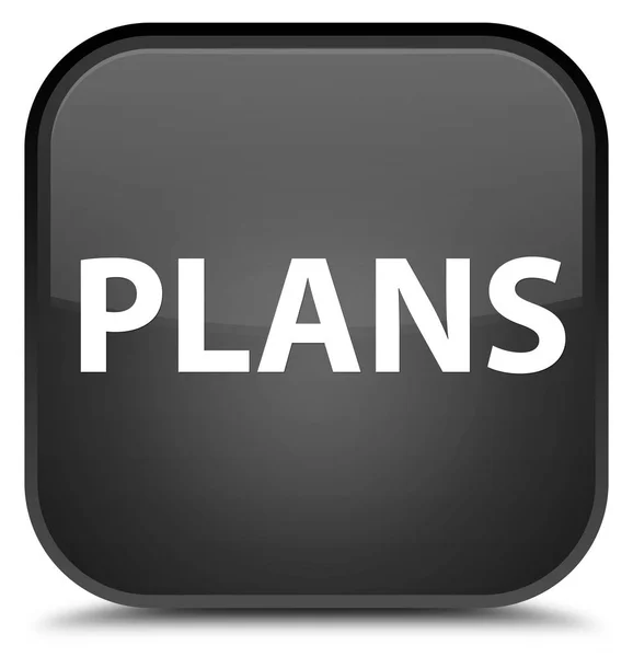 Planos botão quadrado preto especial — Fotografia de Stock