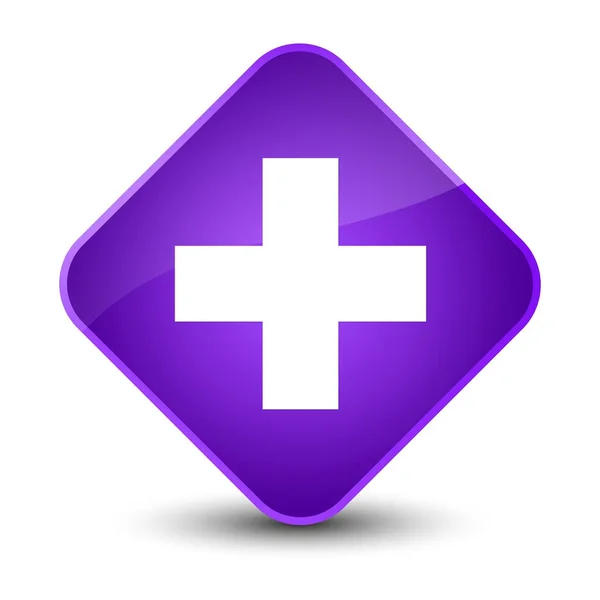 Plus icon elegant purple diamond button — Stock Photo, Image
