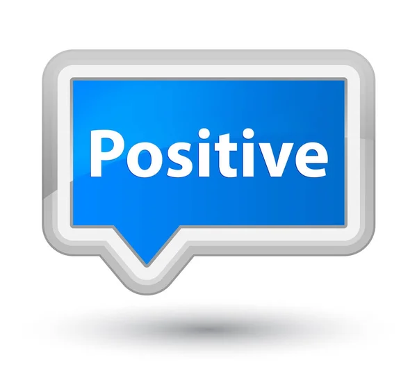 Positivo pulsante banner blu ciano primo — Foto Stock