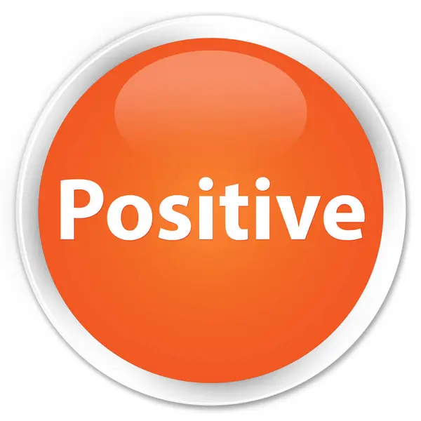 Pozitivní prémie oranžové kulaté tlačítko — Stock fotografie
