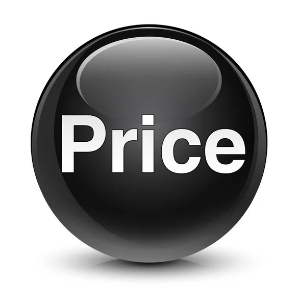 Cena sklovité černé kulaté tlačítko — Stock fotografie