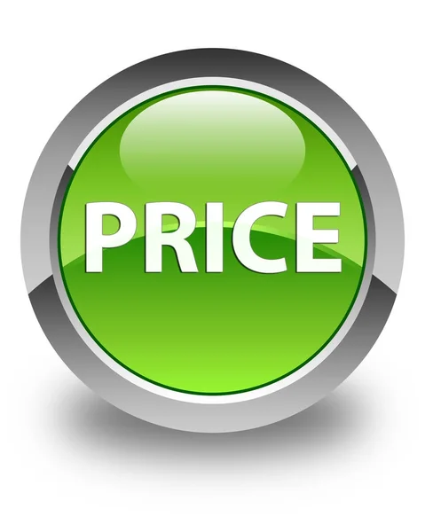 Price glossy green round button — Stock Photo, Image