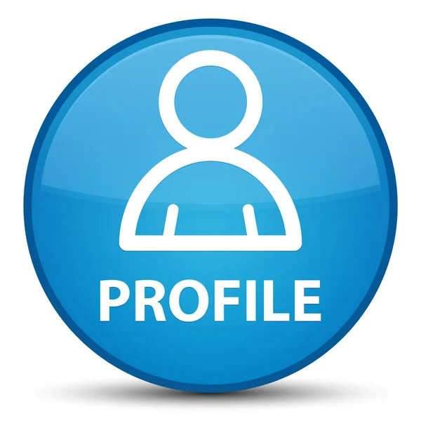 Profilo (icona membro) speciale cian blu pulsante rotondo — Foto Stock