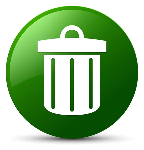 Зеленая кнопка "Recycle bin icon" — стоковое фото