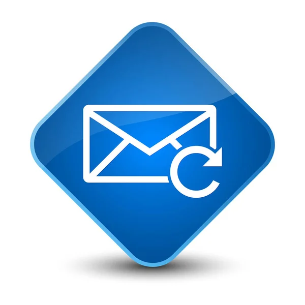 刷新按钮的电子邮件图标典雅的蓝色钻石 — 图库照片