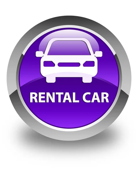 Rental car glossy purple round button — Stock Photo, Image