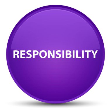 Sorumluluk özel mor yuvarlak düğmesi