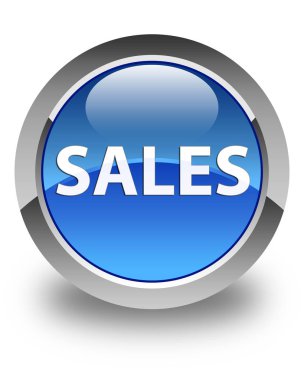 Satış parlak düğme mavi