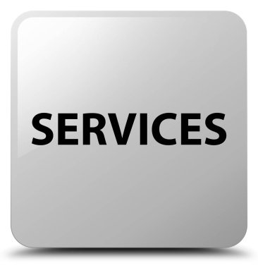 Hizmetleri beyaz kare düğme